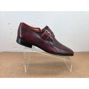 Mezlan Monk Strap Loafers Oxblood Men's Size 10.5 Burgundy/Cognac